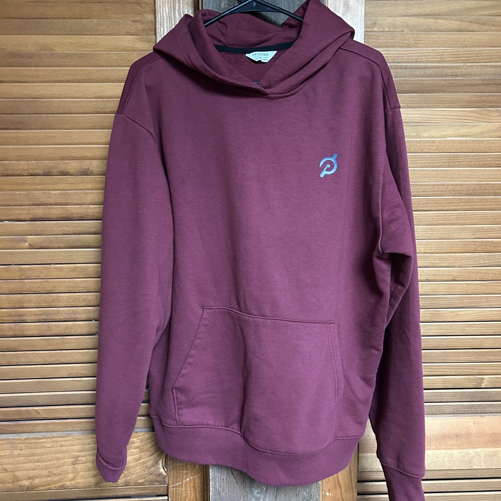 Peloton Burgundy Hoodie for Men or Unisez